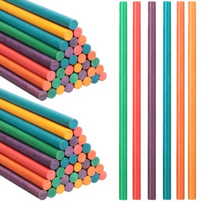 Yulejo 60 Pack Rhythm Music Sticks Wood Classroom Music Rhythm Sticks Colorful Wood Sticks Percussion Instruments, 12 x 1/2 Inch, 6 Colors