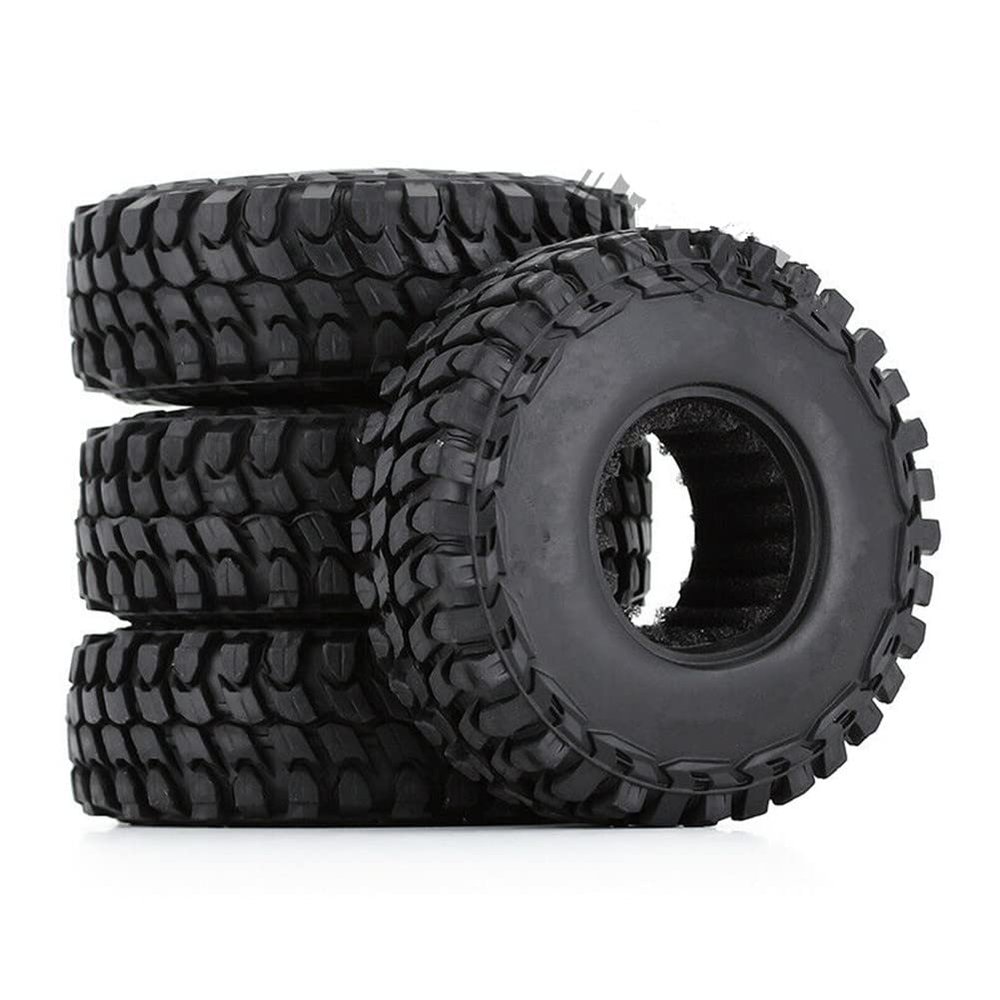 1.0" RC Crawler Tires Wheels 4PCS for Axial SCX24 1/24 RC Crawler