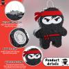 Karate Ninja Piata Ninja Birthday Party Supplies with Piata Stick Confetti and Blindfold, Warrior Birthday Party Decor for Adults Game Black(16.5 x 13 x 3 Inch,Stylish Style) view 3