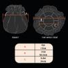 Mythrojan Dice Bag Renaissance DnD DIY Multi Section Pouch for LARP, Cosplay Costume Accessory Medieval Dungeons & Dragons Black Velvet Waist Pouch view 2