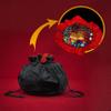 Mythrojan Dice Bag Renaissance DnD DIY Multi Section Pouch for LARP, Cosplay Costume Accessory Medieval Dungeons & Dragons Black Velvet Waist Pouch view 3