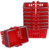NUOBESTY 10Pcs Mini Shopping Basket Mini Supermarket Cart Tiny Plastic Retail Shopping Baskets with Handles for Kids Party Favors Dool House Ornament Red 2.7x1.2x1.3 Inch view 1