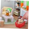 NUOBESTY 10Pcs Mini Shopping Basket Mini Supermarket Cart Tiny Plastic Retail Shopping Baskets with Handles for Kids Party Favors Dool House Ornament Red 2.7x1.2x1.3 Inch view 4
