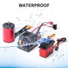 GoolRC 3650 5200KV Brushless Motor with 60A Brushless ESC Electric Speed Controller and 25KG Digital Servo, Waterproof Motor ESC Combo Set for 1/8 1/10 RC Car view 3