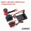 GoolRC 3650 5200KV Brushless Motor with 60A Brushless ESC Electric Speed Controller, 25KG Digital Servo and Programming Card, Waterproof Motor ESC Combo Set for 1/8 1/10 RC Car view 2