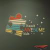 I Teach Awesome Kids Wall Decal Vinyl Autism Awareness Sticker for Wall Puzzle Piece Wall Art Stickers Autistic Support Wall Decor Art Decals Mural Wall Decal Sticker for Kitchen Dining Baking Room view 1