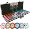 Bullets Poker Set, 2 Plastic Card, Dice, Dealer Button, Manual & Travel Case  with Case for Texas Holdem, Casino Games, & Prominence  Ideal Poker Set with Chips and Cards, 500 Clay 'Carmela' Chips. view 1