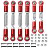 Vgoohobby Metal Turnbuckles Rod Camber Links Steering Linkage Tie Rods Pull Rod Compatible with Arrma Granite 4X4 Senton 4X4 Mega550 1/10 RC Car (Red) view 1