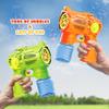 Bubble Maker Gun Set: Bubble Blower Toys for Kids Toddlers Boys Girls | Ideal for Outdoor Play, Easter Basket Stuffers & Birthday Gifts | Batteries and Refill Bottles Included (Green & Orange) view 2