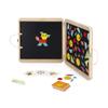 Janod - Magnetic Geometric Case - Educational Early-Learning Toy - 2 Blackboards, 120 Magnets and 20 Models - Motor Skills and Creativity - 4 Years + - J02586 view 1