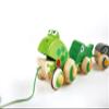 Hape Pull Along Frog Family with Anti-Rollover Wheels, Toddler Push and Pull Toys view 2
