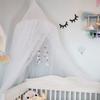 WAYUTO Neutral Handmade Felt Ball Ceiling Mobile - Gray Moon view 2