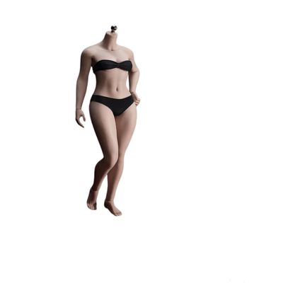 1/6 Scale Female Figure Body, Small Bust Super Flexible Pale/Suntan Seamless Action Figure Body Doll (S47B Suntan Skin with feet Removed)