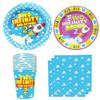 BIGKEOKI Cartoon Story 2nd Birthday Paper Plates Napkins and Cups Two inspired 2 to infinity inspired Beyond Bday Decorations Party Supplies Serve 30 Guests(Blue Sky 2nd Bday) view 3