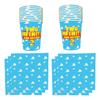 BIGKEOKI Cartoon Story 2nd Birthday Paper Plates Napkins and Cups Two inspired 2 to infinity inspired Beyond Bday Decorations Party Supplies Serve 30 Guests(Blue Sky 2nd Bday) view 4
