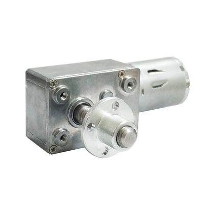 MANHONG Electric Small Motor High Torque Worm Gear Motor 8mm*33mm Output Screw Shaft with Screw Flange DC 12v 2RPM to 150 RPM Metal Gear Motor (Speed(RPM) : 2 RPM)