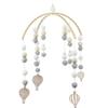 WAYUTO Neutral Handmade Felt Ball Ceiling Mobile - Gray Hot Air Balloon Design view 1
