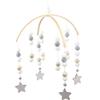 WAYUTO Neutral Handmade Felt Ball Ceiling Mobile - Gray Star view 1