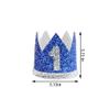 Bchinb Baby 1st Birthday Crown Hat, Birthday Party Decorations, Kids Party Props Shooting, Party Supplies (Silver Blue) view 3