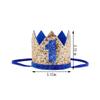 Bchinb Baby 1st Birthday Crown Hat, Birthday Party Decorations, Kids Party Props Shooting, Party Supplies (Blue Gold) view 3