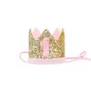 Bchinb Baby 1st Birthday Crown Hat, Birthday Party Decorations, Kids Party Props Shooting, Party Supplies (Pink) view 1