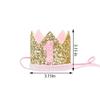Bchinb Baby 1st Birthday Crown Hat, Birthday Party Decorations, Kids Party Props Shooting, Party Supplies (Pink) view 3