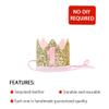 Bchinb Baby 1st Birthday Crown Hat, Birthday Party Decorations, Kids Party Props Shooting, Party Supplies (Pink) view 4