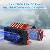 ARRAROWN RC Motor Heatsink with Twin 30mm Cooling Fans, 40mm Diameter, Fits 4068 4274 Brushless Motor, 1/8 1/7 RC Car & 42mm Diameter Motors view 2