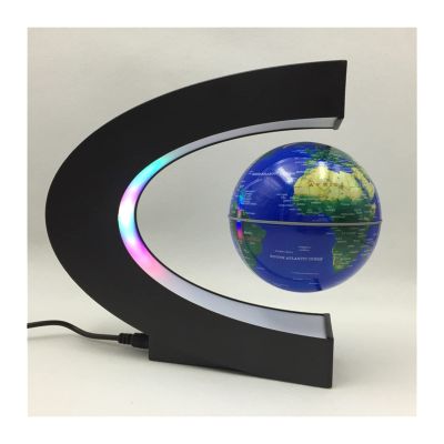 ZHnfcp24 LED Globe Floating Bulbs Floating Globes Floating Lights Lighting Office Home Decor (Color : Blue, Size : EU Plug)