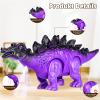 Doloowee 3 Pack Walking Dinosaur Toy for Kids 3-5/5-7 Years,Simulation Tyrannosaurus & Stegosaurus & Brachiosaurus,Electric Robot Dinosaur with LED Lights & Sounds,Dinosaur Toys for Boys and Girls view 3