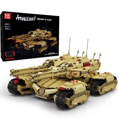 Mould King 20011 Technology MOC Building Block Mammoth Tank, Remote Control Rechargeable RC Tank Model Kit for Adults