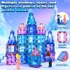 Magnetic Tiles 102pcs with 2 Stairs 2 Dolls Princess Castle Building Girls Toys Age 4-5 6-8 Magnetic Blocks Birthday Xmas Gifts for Girls Toys for 3 4 5 6 7 8+ Year Old view 4