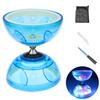 Chinese Diabolo Yoyo Set - Triple Bearing LED Diabolo Yo-yos Juggling Toys with Diablo Sticks, String & Net Bag, Easier Start/Faster/Stable & Lasts Longer (Blue) view 1