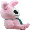 Ebros Gift Larger Furry Bones Skeleton in Pink Bunny Costume with Green Polkadot Tie Plush Soft Figurine 12" Tall Collectible Rabbit Bun Bun Dolls Furrybones Skulls Skeletons Collection view 3
