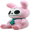 Ebros Gift Larger Furry Bones Skeleton in Pink Bunny Costume with Green Polkadot Tie Plush Soft Figurine 12" Tall Collectible Rabbit Bun Bun Dolls Furrybones Skulls Skeletons Collection view 4