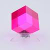 CMY Cubes The M Cube (30mm) - Magenta Hue Cube - Optical Color Cube - Diamond Polished - Teaches Subtractive Color Mixing - Educational, Scientific, Physics & Kinetic Art Desk Object view 1