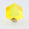 CMY Cubes The Y Cube (50mm) - Yellow Hue Cube - Optical Color Cube - Diamond Polished - Teaches Subtractive Color Mixing - Educational, Scientific, Physics & Kinetic Art Desk Object view 1