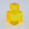 CMY Cubes The Y Cube (50mm) - Yellow Hue Cube - Optical Color Cube - Diamond Polished - Teaches Subtractive Color Mixing - Educational, Scientific, Physics & Kinetic Art Desk Object view 4