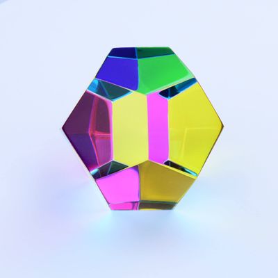 CMY Cubes The Mundus (50mm) - Cyan, Magenta & Yellow Polyhedron - Subtractive Color Mixing Dodecahedron - Teaches Subtractive Color Mixing for Ages 15+, Educational, Physics & Kinetic Art Desk Object