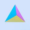 CMY Cubes The Ignis (50mm) - Cyan, Magenta & Yellow Polyhedron - Subtractive Color Mixing Optical Tetrahedron - Teaches Subtractive Color Mixing - Educational, Physics & Kinetic Art Desk Object view 1
