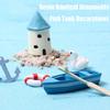 5 Pcs Mini Figurine Marine Mini Fishing Boat Miniature Moss Micro Landscape Boat Ornaments Nautical Landscape Decor for DIY Craft Accessories view 3