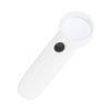Microscope Accessories Kit 45X Illuminated Magnifier Magnifying Glass Handheld Reading Microscope Lens with 3 LED Microscope Slides (Color : White) view 1