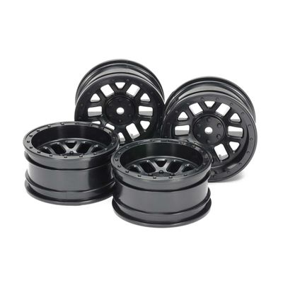 TAMIYA CC-02 12-Spoke Wheels 26mm Width Black 4 TAM51686 RC Tire