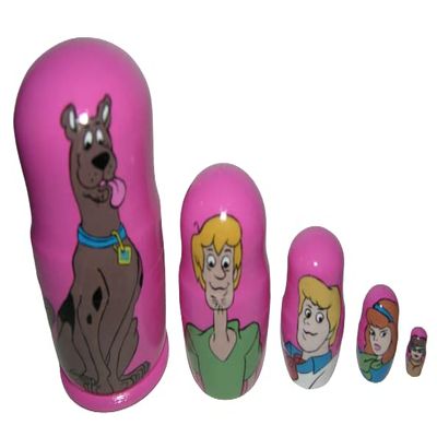 Scooby Dog Pink Nesting Doll