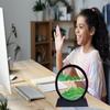 SANDCLE Moving Sand Art Liquid Motion - Moving Sand Art Picture Decor 3D Deep Sea Sandscape, Round Glass Frame Display Flowing Sand Relaxing Toy for Desktop Home Office Work Decoration(Green, 7") view 4