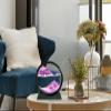 SANDCLE Moving Sand Art Liquid Motion - Moving Sand Art Picture Decor 3D Deep Sea Sandscape, Round Glass Frame Display Flowing Sand Relaxing Toy for Desktop Home Office Work Decoration(Purple, 12") view 3