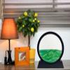 SANDCLE Moving Sand Art Liquid Motion - Moving Sand Art Picture Decor 3D Deep Sea Sandscape, Round Glass Frame Display Flowing Sand Relaxing Toy for Desktop Home Office Work Decoration(Green, 12") view 4