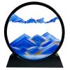 SANDCLE Moving Sand Art Liquid Motion - Moving Sand Art Picture Decor 3D Deep Sea Sandscape, Round Glass Frame Display Flowing Sand Relaxing Toy for Desktop Home Office Work Decoration(Blue, 12") view 1
