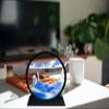 SANDCLE Moving Sand Art Liquid Motion - Moving Sand Art Picture Decor 3D Deep Sea Sandscape, Round Glass Frame Display Flowing Sand Relaxing Toy for Desktop Home Office Work Decoration(Blue, 12") view 4