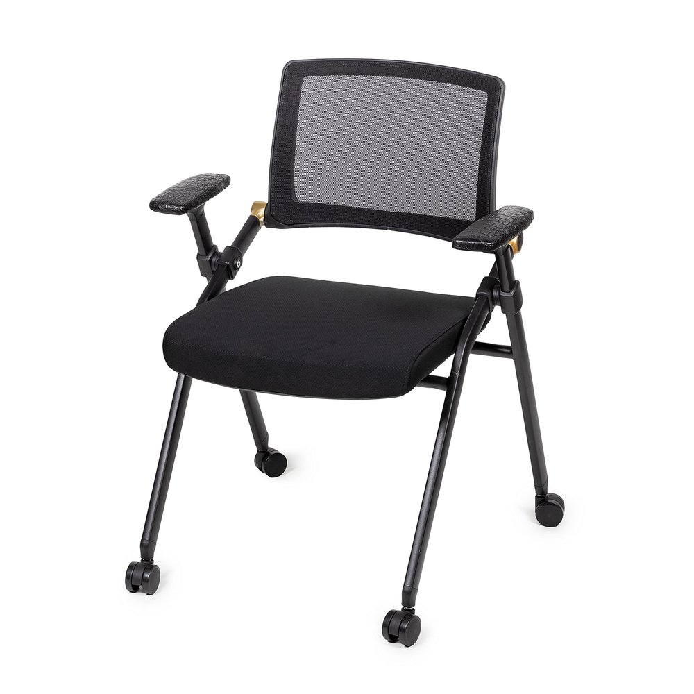 Triton Folding 8 Poker Chairs with Wheels  Cushioned Seat, Soft Padded Armrests, Heavy Duty Frame & Smooth Mobility  Foldable Space Saving Chair for Poker Nights, Events, and Game Room Seating